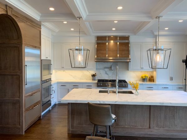 Calcatta Gold Marble Countertop and Backsplash