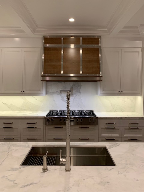 Calcatta Gold Marble Countertop and Backsplash