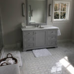 La Vita Pattern Mosaic and Thassos Marble Vanity Top