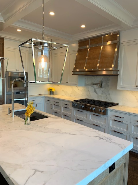 Calcatta Gold Marble Countertop and Backsplash